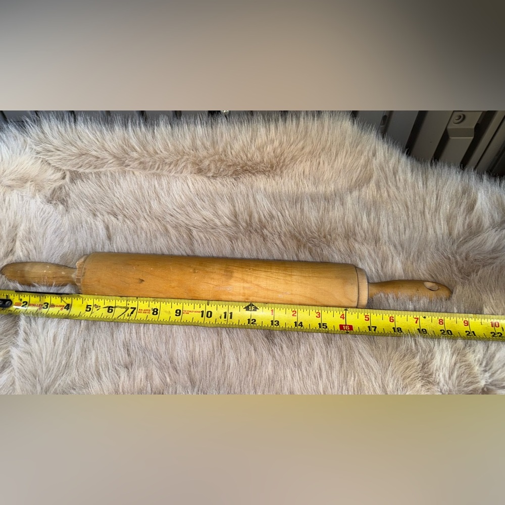 Primitive Vintage Wood Rolling Pin β Farmhouse Style Antique Rustic Kitchen Tool - Picture 6 of 10